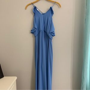 Blue Spaghetti Strap Maxi Dress